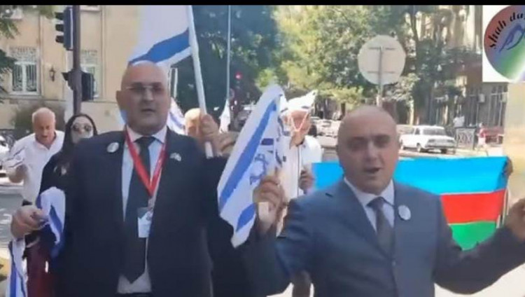 Акцию протеста перед иранским посольством в Баку провела произраильская организация «Шахдаг»