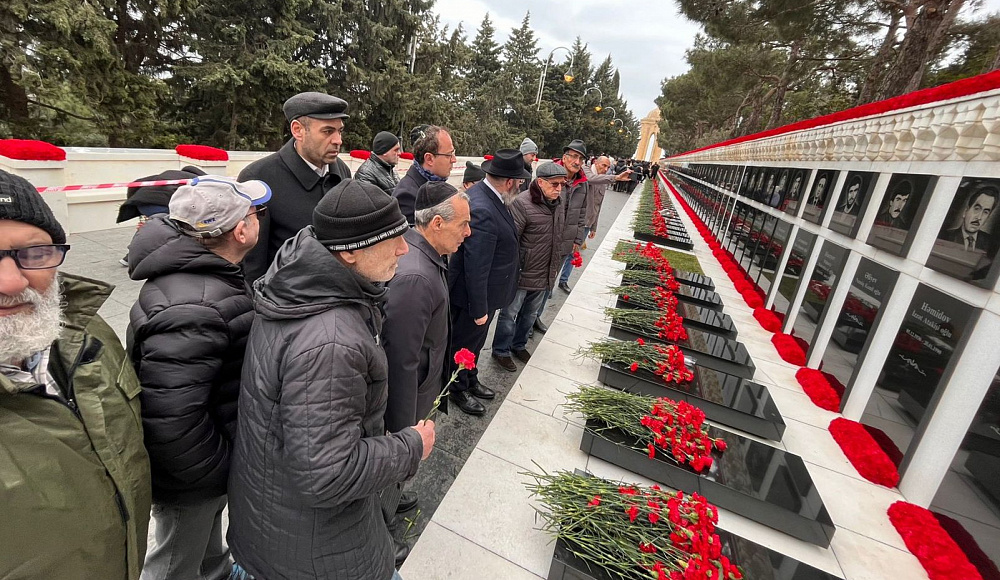 Представители еврейской общины Азербайджана посетили Аллею шехидов