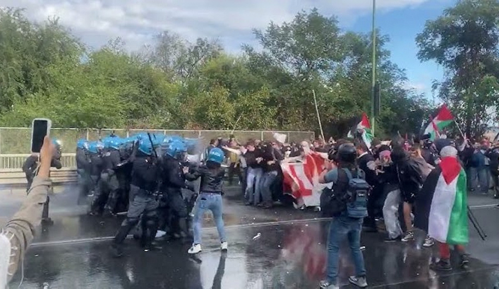 В Турине антиизраильские демонстранты пытались блокировать аэропорт и устроили драку с полицией